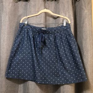 Loft - Blue Polka Dot Skirt - Size 10